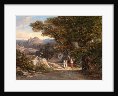 Between Olavano L'Civitella by Edward Lear