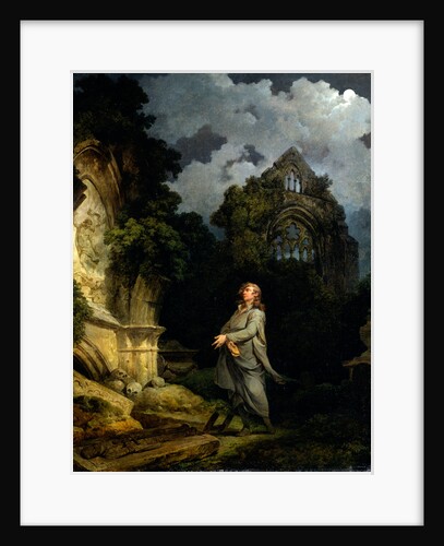Visitor to a Moonlit Churchyard A Philosopher in a Moonlit Churchyard by Philippe-Jacques de Loutherbourg