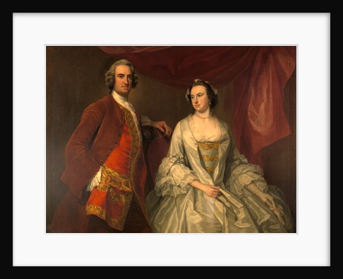 A Man and a Woman, Possibly of the Missing Family, of Little Park House, Wickham, Hampshire by George Knapton