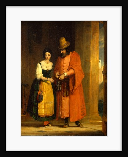 Shylock and Jessica from the 'Merchant of Venice,' II, ii by Gilbert Stuart Newton