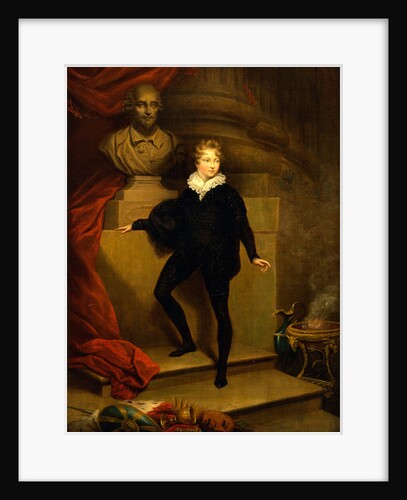 Master Betty as Hamlet, before a bust of Shakespeare by James Northcote