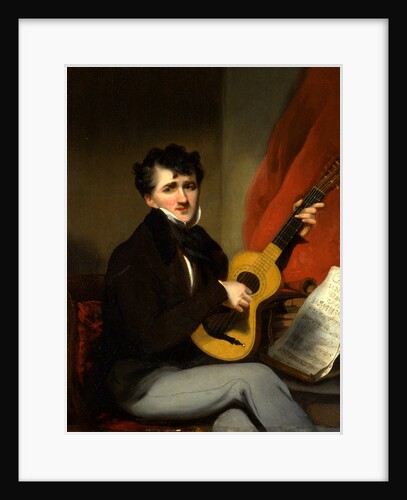 Portrait of a Man Playing a Guitar A Man Playing a Guitar by George Chinnery