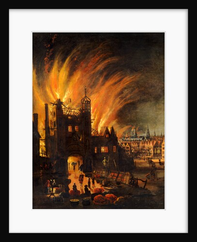 The Great Fire of London, with Ludgate and Old St. Paul's by Anonymous