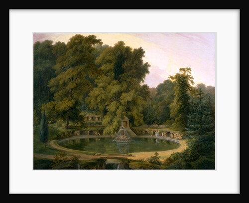 Temple, Fountain and Cave in Sezincote Park A View of the Temple, Fountain, and Cave at Sezincote Park, Gloucestershire by Thomas Daniell