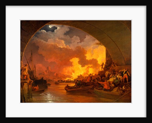 The Great Fire of London by Philippe-Jacques de Loutherbourg