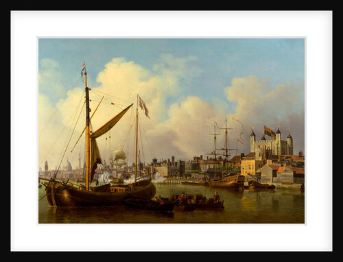 The Thames and the Tower of London Supposedly on the King's Birthday The Thames and the Tower of London by Samuel Scott
