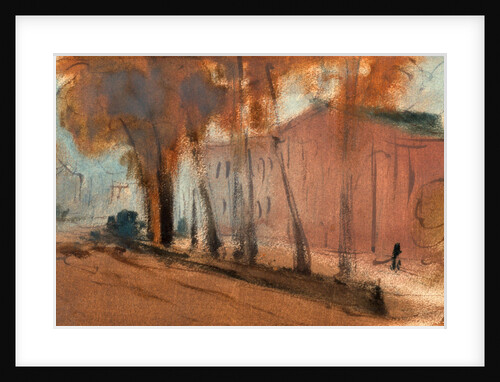 London, Building with Trees Study for Chelsea Embankment by Anonymous