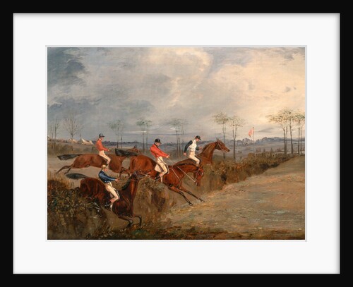 Scenes From a Steeplechase: Another Hedge A Steeplechase: Taking a Hedge and Ditch by Henry Thomas Alken
