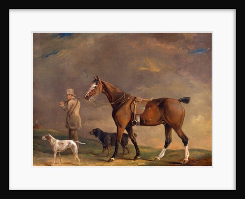 A Sportsman with Shooting Pony and Gun Dogs by Edwin W. Cooper of Beccles