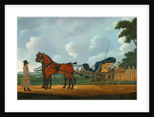 A Gentleman with His Pair of Bays Harnessed to a Curricle by John Cordrey