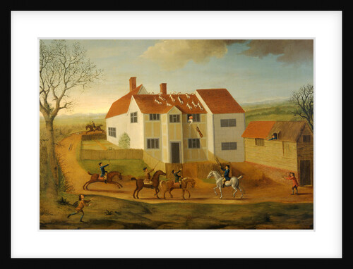 John Sidey and his Hounds at a Farmhouse near Hadleigh, Suffolk by James Dunthorne