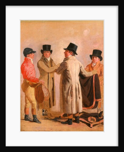 The Jockey Frank Buckle, the Owner-Breeder John Wastell, his Trainer Robert Robson, and a Stable-lad Frank Buckle by Benjamin Marshall