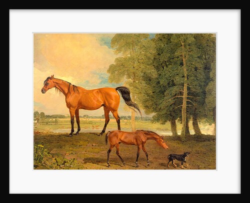 Broodmare with Foal, and a Terrier by Benjamin Marshall