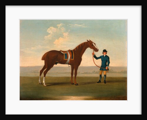 One of Four Portraits of Horses - a Chestnut Horse (? Old Partner) held by a Groom by James Seymour