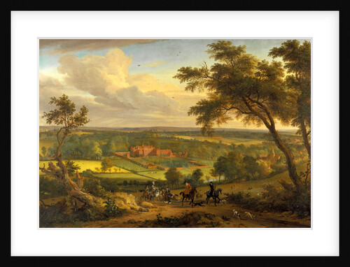 Bifrons Park, Kent Hunting Scene with Brifons Park in the Background by Perhaps Jan van der Vaardt
