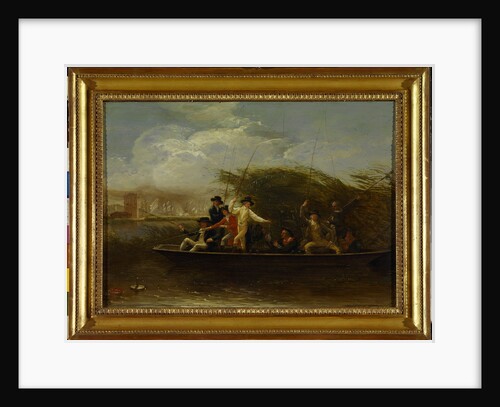 Gentlemen Fishing The Fishing Party - a Party of Gentlemen fishing from a Punt by Benjamin West