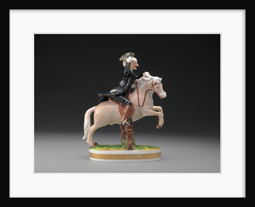 Ceramic Dr. Syntax: On a Horse, Jumping a Gate by Anonymous