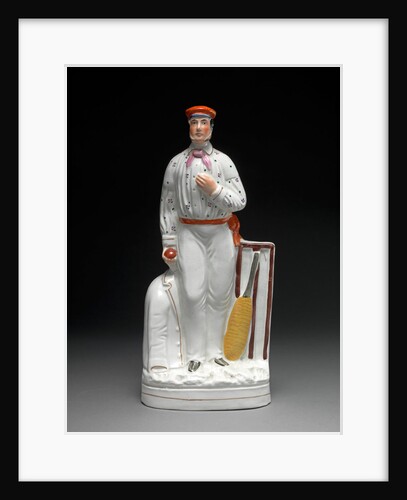 Ceramic, Cricketers - a pair by Anonymous