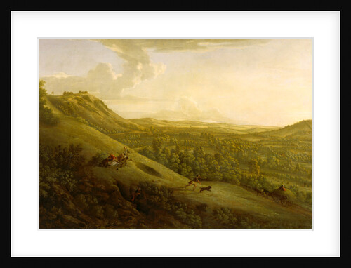 Box Hill, Surrey, with Dorking in the distance Box Hill by George Lambert