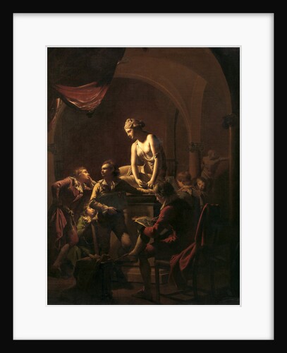 Academy by Lamplight by Joseph Wright of Derby