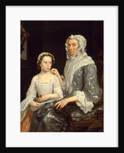 Portrait of an Elderly Lady and a Girl by George Beare