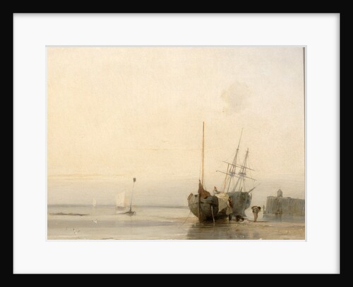 Calais Jetty, France by Richard Parkes Bonington