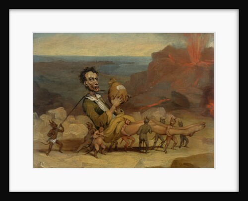 A Caricature of Edward Bulwer Lytton by Hablot Knight Browne 'Phiz'