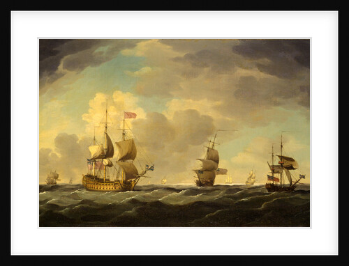 An English Flagship Under Easy Sail in a Moderate Breeze by Charles Brooking