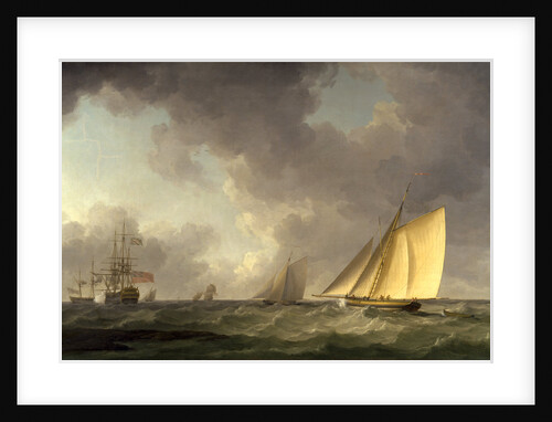 Cutter Close Hauled in a Fresh Breeze, with Other Shipping by Charles Brooking