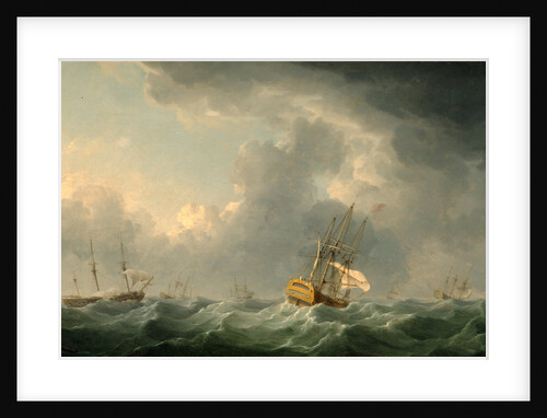 English Ships Running before a Gale by Charles Brooking