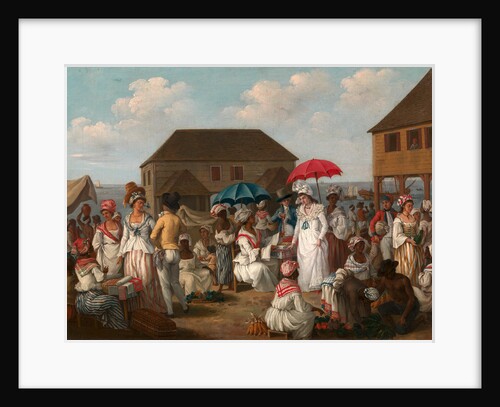 Linen Market, Dominica Linen Day, Roseau, Dominica - A Market Scene, c.1780 by Agostino Brunias