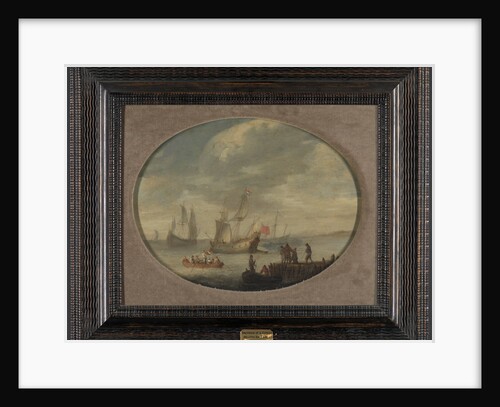 Armed Merchantmen off the Dutch Coast Preparing to Set Sail by De Verwer