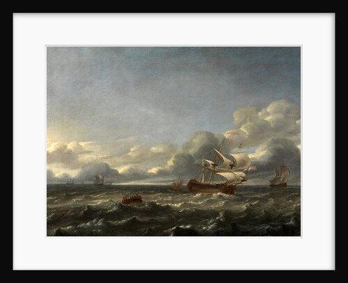 Men of War in a Stiff Breeze by Jan Theunisz Blankerhoff