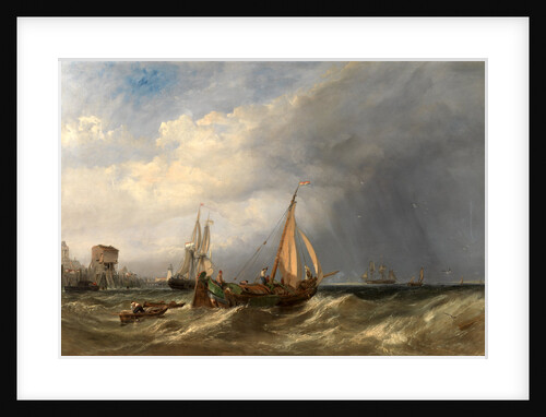 A Dutch Barge and Merchantmen Running out of Rotterdam by Clarkson Stanfield