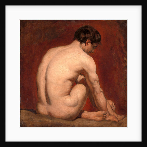 Male Nude, Kneeling, from the Back by William Etty