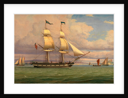 The English Brig 'Norval' before the Wind by William Clark