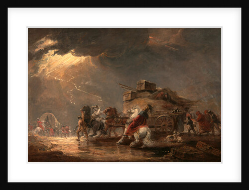 Baggage Wagons in a Thunderstorm by Luke Clennell