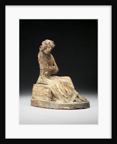 Terracotta bozzetto of a seated woman by Anne Seymour Damer