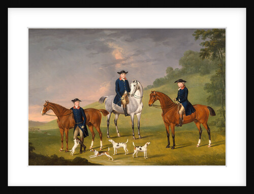 John Corbet, Sir Robert Leighton and John Kynaston with their Horses and Hounds by Thomas Stringer