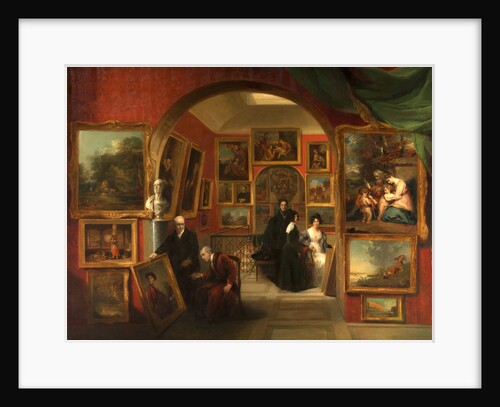 The Interior of the British Institution Gallery by John Scarlett Davis