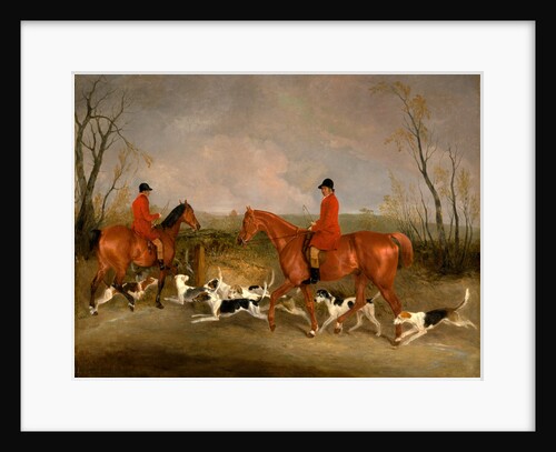 George Mountford, Huntsman to the Quorn, and W. Derry, Whipper-In, at John O'Gaunt's Gorse, near Melton Mowbray by Richard Barrett Davis