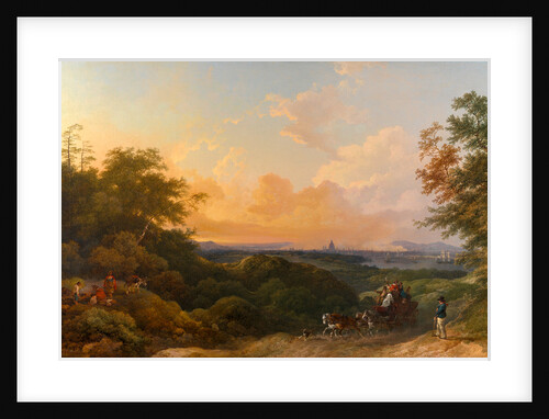The Evening Coach, London in the Distance by Philippe-Jacques de Loutherbourg