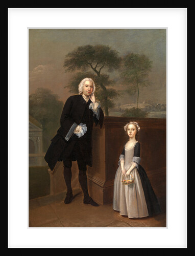 An Unknown Man with His Daughter by Arthur Devis