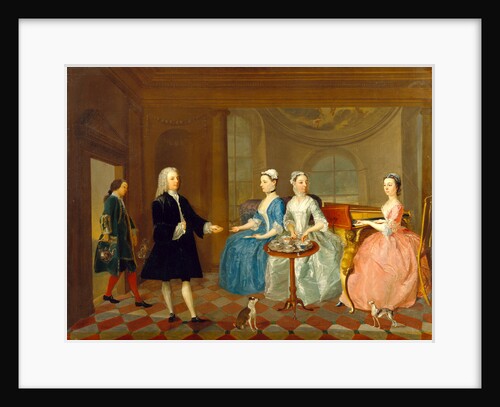 A Family Being Served with Tea by Anonymous