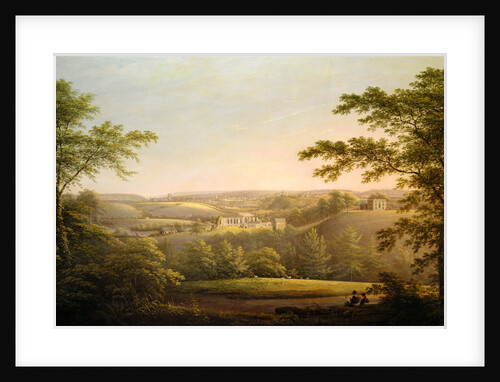 Easby Hall and Easby Abbey with Richmond, Yorkshire in the Background by George Cuitt