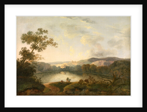 A View of a Lake with Fishermen by William Groombridge