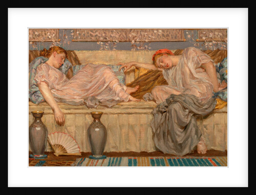Beads (study) Two Women on a Sofa, 1875 by Albert Joseph Moore