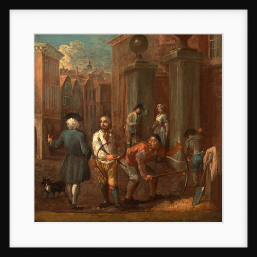 Sign for a paviour by William Hogarth