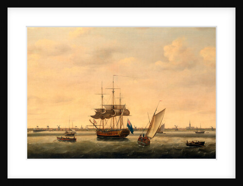 The Frigate 'Surprise' at Anchor off Great Yarmouth, Norfolk by Francis Holman