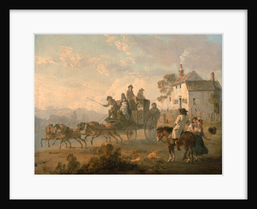A Stage Coach on a Country Road The Departure of a Coach by Julius Caesar Ibbetson